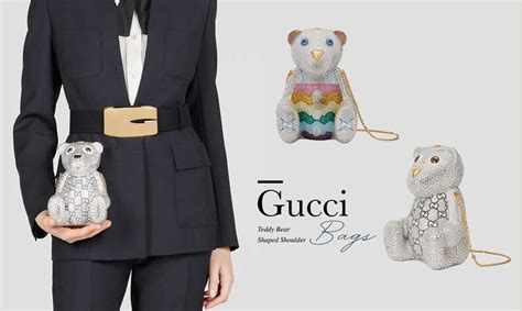 gucci 熊|閃閃惹人愛，Gucci 這款「泰迪熊造型單肩包」， 可愛 .